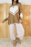 Beatrix Heart Slouch Knit Camel